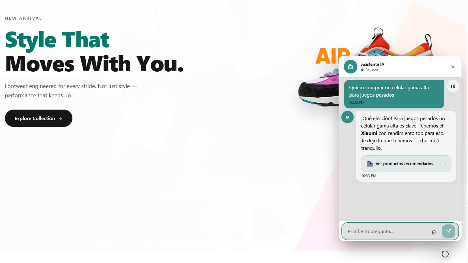 Chatbot AI integrado